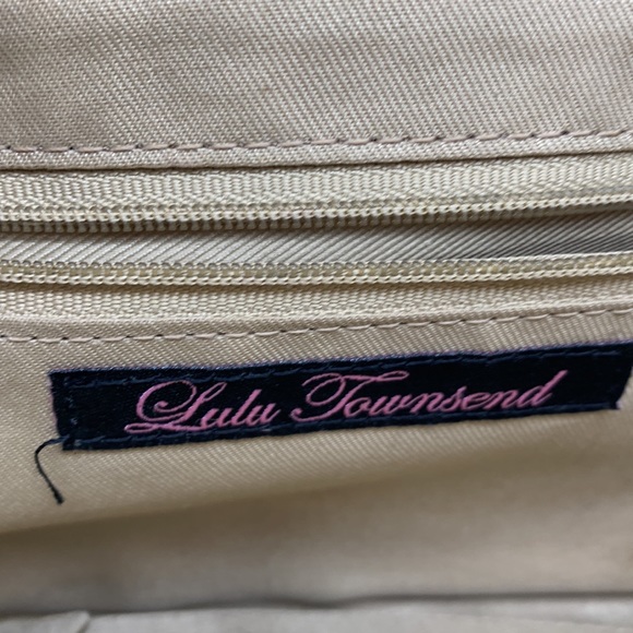 Lulu Townsend Brown Leather Woven Clutch Handbag MCB3642 - Picture 4 of 8